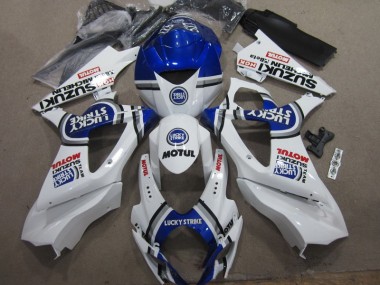 Carenado Moto GSXR 1000 K7 2007-2008 - Blanco Azul Lucky Strike Rojo Motul