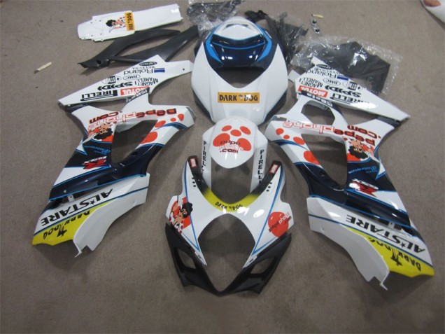 Carenado Moto GSXR 1000 K7 2007-2008 - Blanco Azul Oscuro Dog Carenado Moto GSXR 1000 K7 2007-2008 - Blanco Azul Oscuro Dog