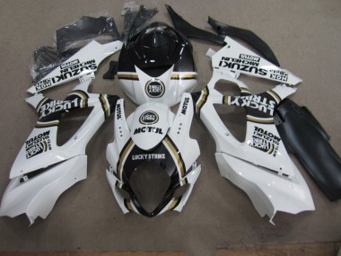 Carenado Moto GSXR 1000 K7 2007-2008 - Blanco Lucky Strike Negro Motul