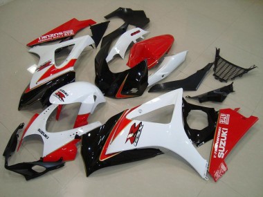 Carenado Moto GSXR 1000 K7 2007-2008 - Blanco Rojo Negro