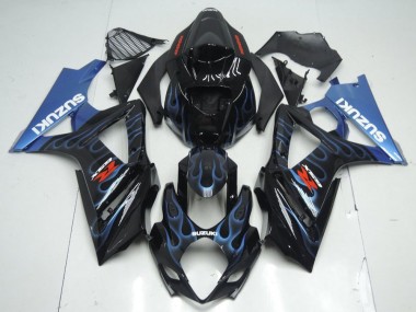 Carenado Moto GSXR 1000 K7 2007-2008 - Llama azul negra