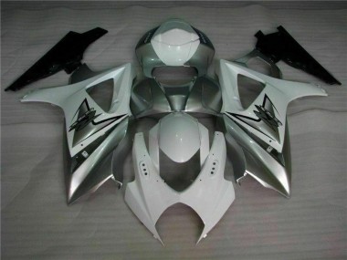 Carenado Moto GSXR 1000 K7 2007-2008 - Plata Blanco