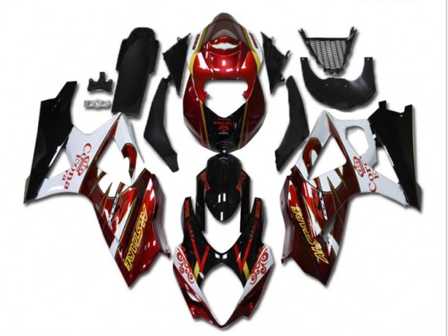 Carenado Moto GSXR 1000 K7 2007-2008 - Rojo Blanco Negro Carenado Moto GSXR 1000 K7 2007-2008 - Rojo Blanco Negro
