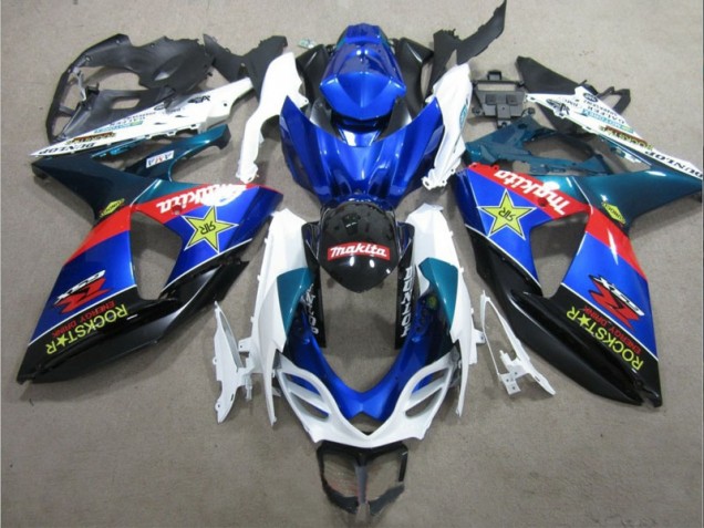 Carenado Moto GSXR 1000 K9 2009-2016 - Azul Blanco Rockstar Carenado Moto GSXR 1000 K9 2009-2016 - Azul Blanco Rockstar