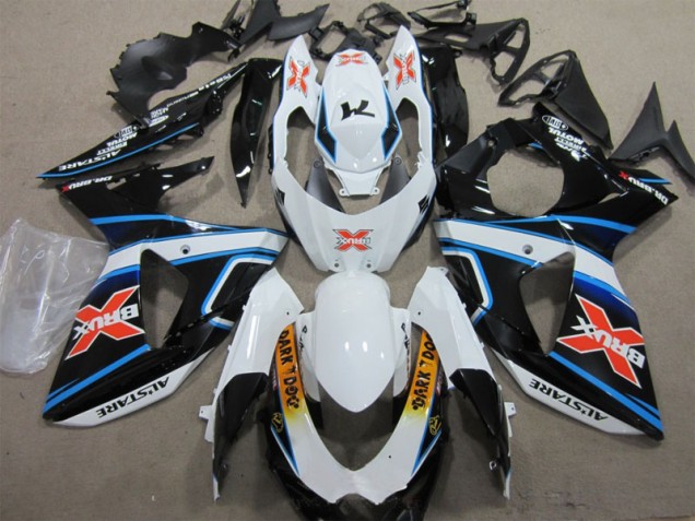 Carenado Moto GSXR 1000 K9 2009-2016 - Blanco Azul Brux Oscuro Dog Carenado Moto GSXR 1000 K9 2009-2016 - Blanco Azul Brux Oscuro Dog