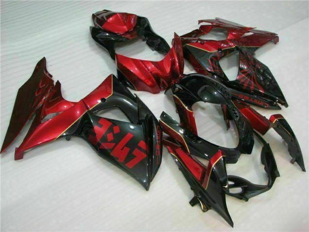 Carenado Moto GSXR 1000 K9 2009-2016 - Rojo Llama Negro Carenado Moto GSXR 1000 K9 2009-2016 - Rojo Llama Negro