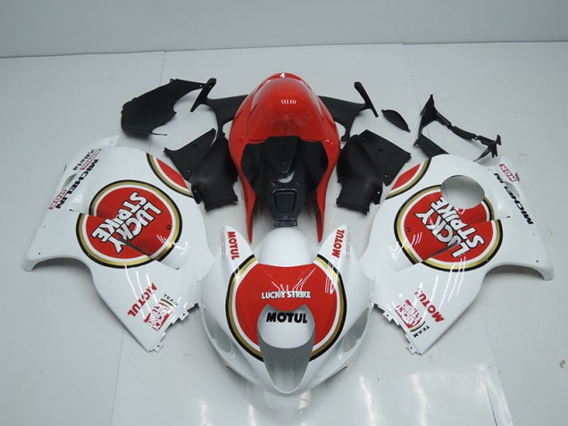 Carenado Moto GSXR 1300 Hayabusa 1996-2007 - Blanco Rojo Lucky Strike Motul Carenado Moto GSXR 1300 Hayabusa 1996-2007 - Blanco Rojo Lucky Strike Motul