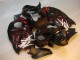 Carenado Moto GSXR 1300 Hayabusa 1996-2007 - Negro Rojo Llama Carenado Moto GSXR 1300 Hayabusa 1996-2007 - Negro Rojo Llama