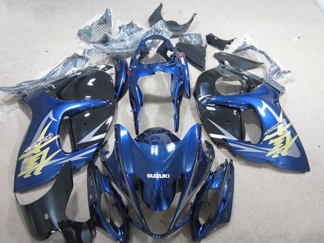 Carenado Moto GSXR 1300 Hayabusa 2008-2019 - Azul Blanco Oro Calcomanía Carenado Moto GSXR 1300 Hayabusa 2008-2019 - Azul Blanco Oro Calcomanía