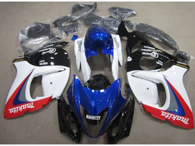 Carenado Moto GSXR 1300 Hayabusa 2008-2019 - Blanco Azul Makita Carenado Moto GSXR 1300 Hayabusa 2008-2019 - Blanco Azul Makita
