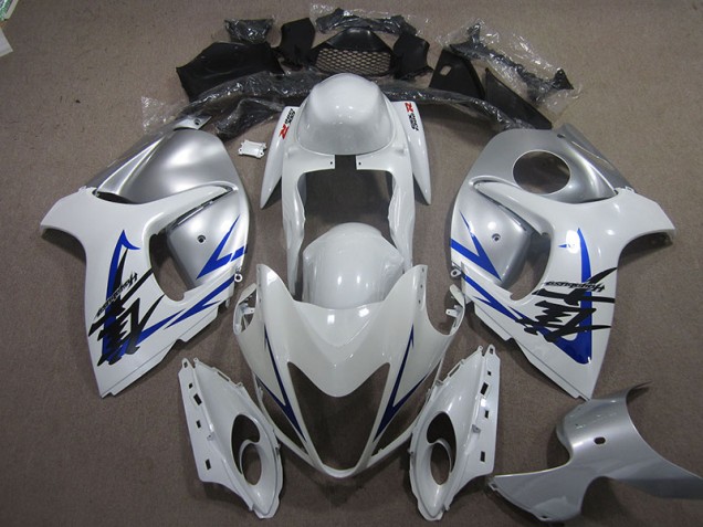 Carenado Moto GSXR 1300 Hayabusa 2008-2019 - Blanco Plata Azul Carenado Moto GSXR 1300 Hayabusa 2008-2019 - Blanco Plata Azul