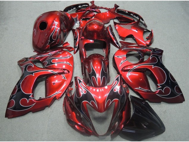 Carenado Moto GSXR 1300 Hayabusa 2008-2019 - Rojo Negro Llama Carenado Moto GSXR 1300 Hayabusa 2008-2019 - Rojo Negro Llama