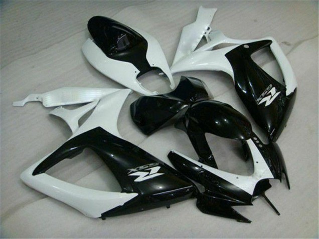 Carenado Moto GSXR 600 / 750 K6 2006-2007 - Negro Blanco Carenado Moto GSXR 600 / 750 K6 2006-2007 - Negro Blanco