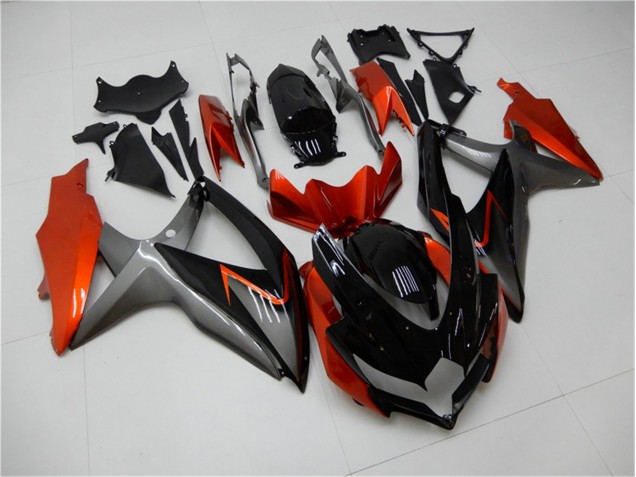 Carenado Moto GSXR 600 / 750 K8 2008-2010 - Negro Naranja Gris Carenado Moto GSXR 600 / 750 K8 2008-2010 - Negro Naranja Gris
