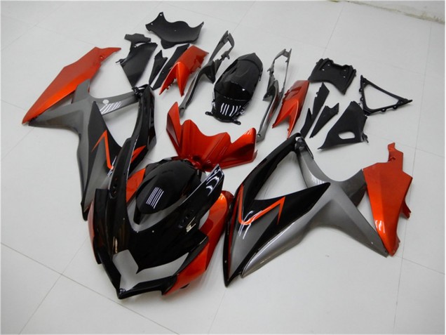Carenado Moto GSXR 600 / 750 K8 2008-2010 - Negro Naranja Gris Carenado Moto GSXR 600 / 750 K8 2008-2010 - Negro Naranja Gris