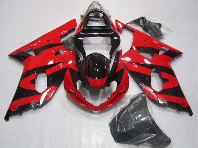 Carenado Moto GSXR 600 K1 K2 K3 2001-2003 - Negro Rojo Carenado Moto GSXR 600 K1 K2 K3 2001-2003 - Negro Rojo