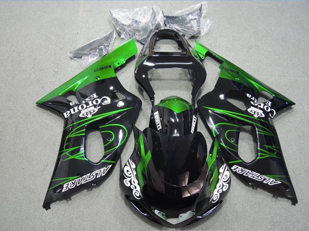 Carenado Moto GSXR 600 K1 K2 K3 2001-2003 - Negro Verde Corona Extra Carenado Moto GSXR 600 K1 K2 K3 2001-2003 - Negro Verde Corona Extra