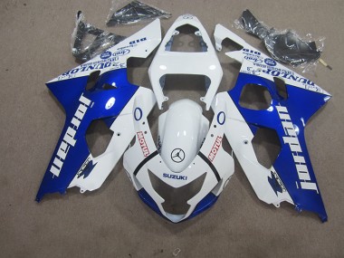 Carenado Moto GSXR 600 K4 2004-2005 - Blanco Azul Motul