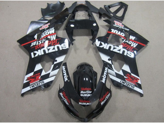 Carenado Moto GSXR 600 K4 2004-2005 - Negro Rojo Telefumia Movistar Carenado Moto GSXR 600 K4 2004-2005 - Negro Rojo Telefumia Movistar