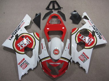 Carenado Moto GSXR 600 K4 2004-2005 - Rojo Blanco Lucky Strike Motul