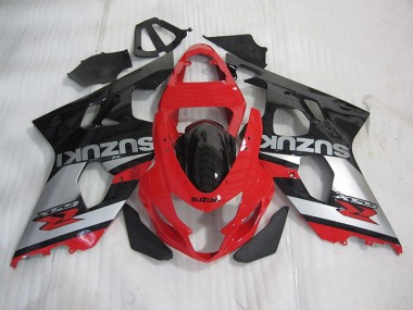 Carenado Moto GSXR 600 K4 2004-2005 - Rojo Negro Plata