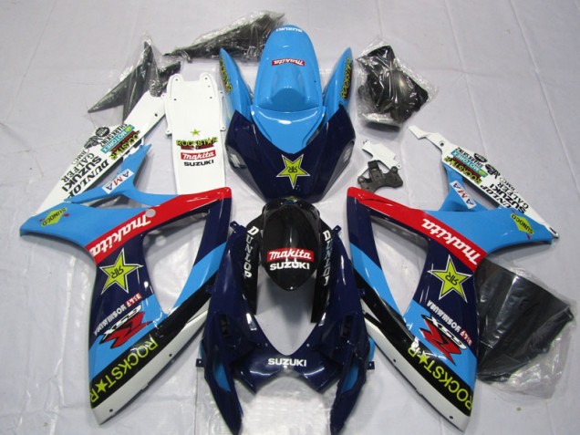 Carenado Moto GSXR 600 K6 2006-2007 - Azul Blanco Rockstar Makita Carenado Moto GSXR 600 K6 2006-2007 - Azul Blanco Rockstar Makita