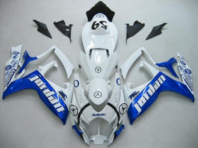 Carenado Moto GSXR 600 K6 2006-2007 - Blanco Azul Jordan