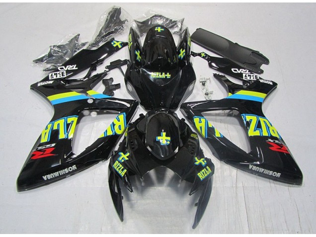 Carenado Moto GSXR 600 K6 2006-2007 - Negro Amarillo Rizla Carenado Moto GSXR 600 K6 2006-2007 - Negro Amarillo Rizla