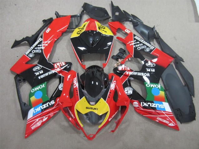 Carenado Moto GSXR 600 K6 2006-2007 - Negro Rojo Amarillo Jomo Carenado Moto GSXR 600 K6 2006-2007 - Negro Rojo Amarillo Jomo