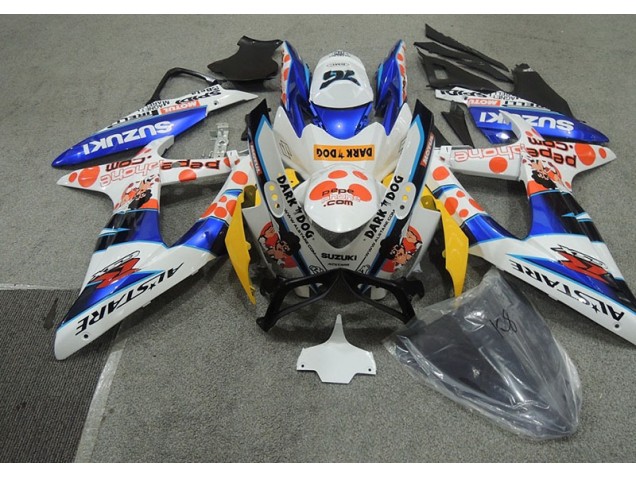 Carenado Moto GSXR 600 K8 2008-2010 - Blanco Azul Oscuro Dog Carenado Moto GSXR 600 K8 2008-2010 - Blanco Azul Oscuro Dog