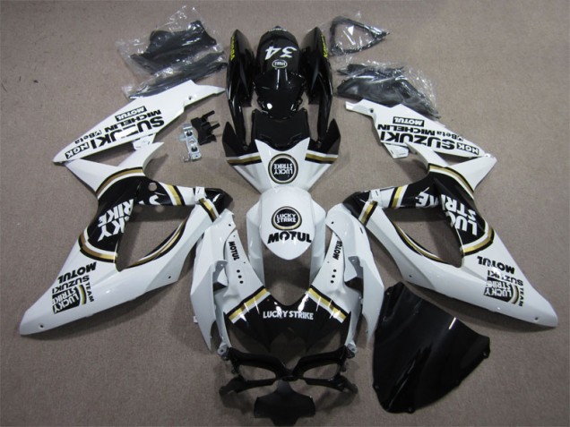Carenado Moto GSXR 600 K8 2008-2010 - Blanco Lucky Strike Negro Motul Carenado Moto GSXR 600 K8 2008-2010 - Blanco Lucky Strike Negro Motul