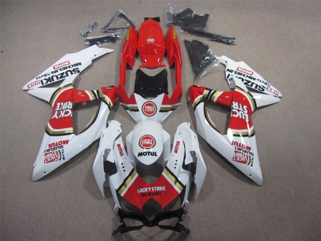 Carenado Moto GSXR 600 K8 2008-2010 - Blanco Lucky Strike Rojo Motul Carenado Moto GSXR 600 K8 2008-2010 - Blanco Lucky Strike Rojo Motul