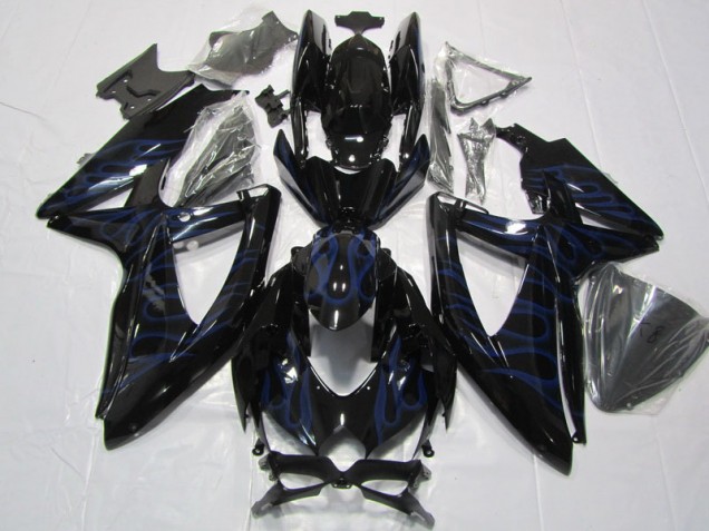 Carenado Moto GSXR 600 K8 2008-2010 - Llama azul negra Carenado Moto GSXR 600 K8 2008-2010 - Llama azul negra
