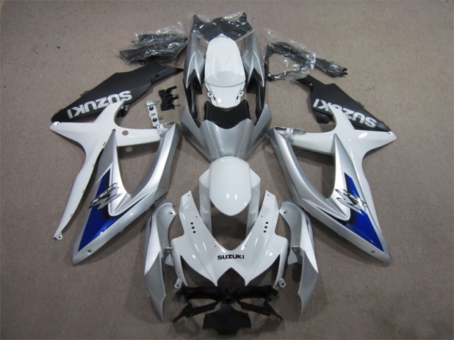 Carenado Moto GSXR 600 K8 2008-2010 - Plata Azul Blanco Carenado Moto GSXR 600 K8 2008-2010 - Plata Azul Blanco
