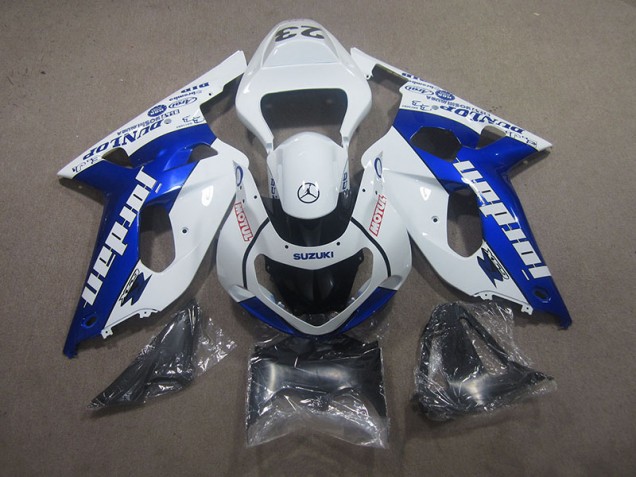 Carenado Moto GSXR 750 K1 K2 K3 2001-2003 - Blanco Azul Motul Carenado Moto GSXR 750 K1 K2 K3 2001-2003 - Blanco Azul Motul