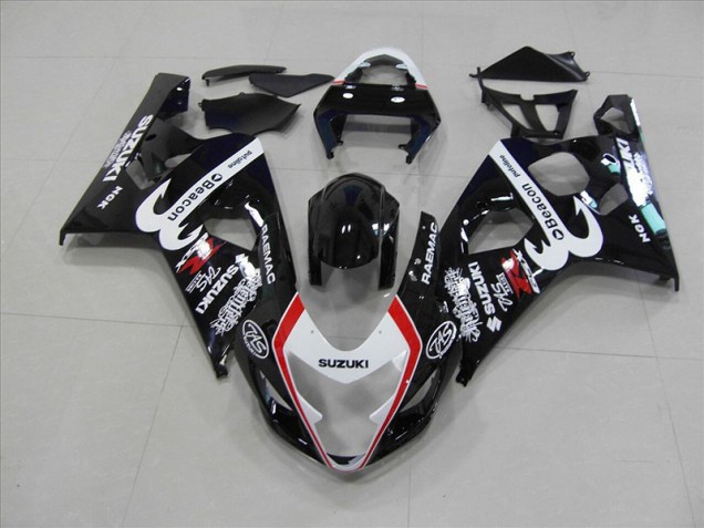 Carenado Moto GSXR 750 K4 2004-2005 - Negro Rojo Beacon Carenado Moto GSXR 750 K4 2004-2005 - Negro Rojo Beacon