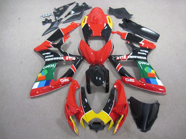 Carenado Moto GSXR 750 K6 2006-2007 - Rojo Negro Verde Carenado Moto GSXR 750 K6 2006-2007 - Rojo Negro Verde