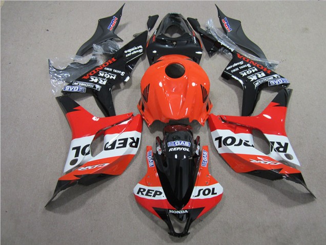Carenado Moto & Plástico CBR 600 RR 2007-2008 - Naranja Negro Repsol Carenado Moto & Plástico CBR 600 RR 2007-2008 - Naranja Negro Repsol