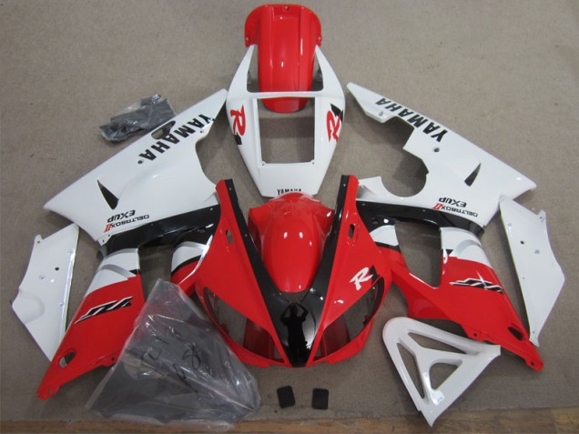 Carenado Moto R1 1998-1999 - Rojo Blanco Negro Calcomanía Carenado Moto R1 1998-1999 - Rojo Blanco Negro Calcomanía
