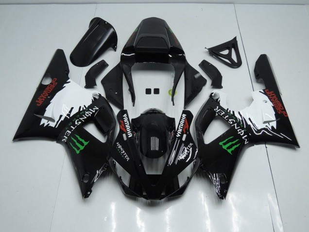 Carenado Moto R1 2000-2001 - Negro Blanco Monster Carenado Moto R1 2000-2001 - Negro Blanco Monster