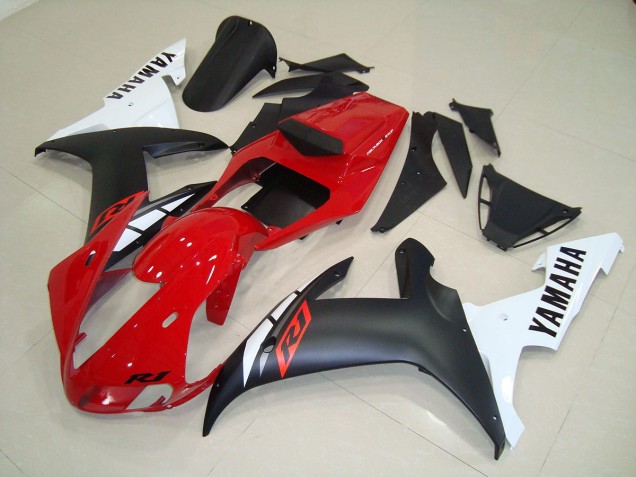 Carenado Moto R1 2002-2003 - Negro Mate Rojo Carenado Moto R1 2002-2003 - Negro Mate Rojo