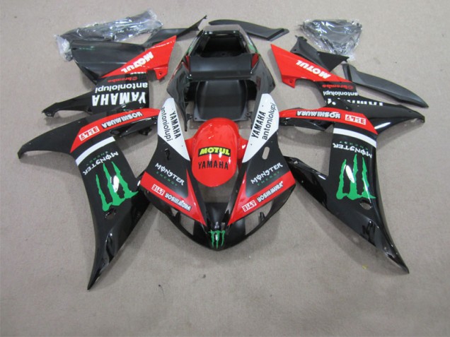 Carenado Moto R1 2002-2003 - Negro Rojo Motul Carenado Moto R1 2002-2003 - Negro Rojo Motul