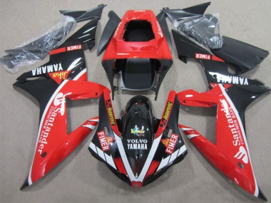 Carenado Moto R1 2002-2003 - Rojo Negro Santander