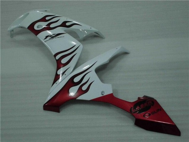 Carenado Moto R1 2004-2006 - Blanco Rojo Llama Carenado Moto R1 2004-2006 - Blanco Rojo Llama