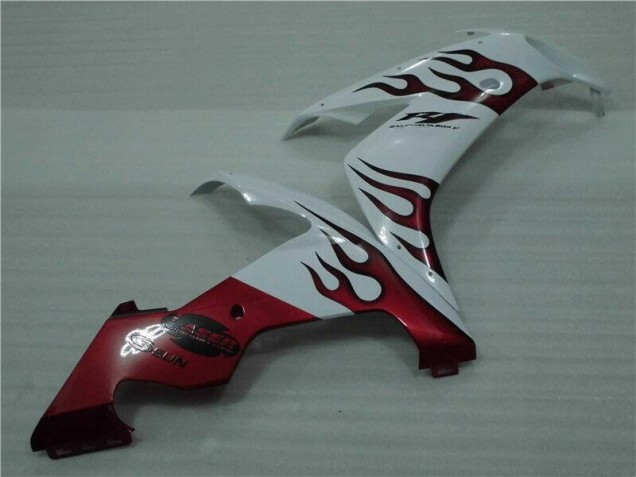 Carenado Moto R1 2004-2006 - Blanco Rojo Llama Carenado Moto R1 2004-2006 - Blanco Rojo Llama