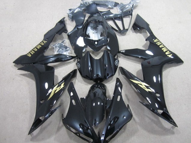 Carenado Moto R1 2004-2006 - Negro Blanco Oro Calcomanía Carenado Moto R1 2004-2006 - Negro Blanco Oro Calcomanía