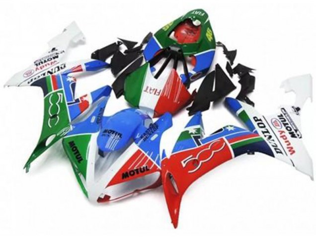 Carenado Moto R1 2004-2006 - Verde Rojo Azul Blanco Carenado Moto R1 2004-2006 - Verde Rojo Azul Blanco