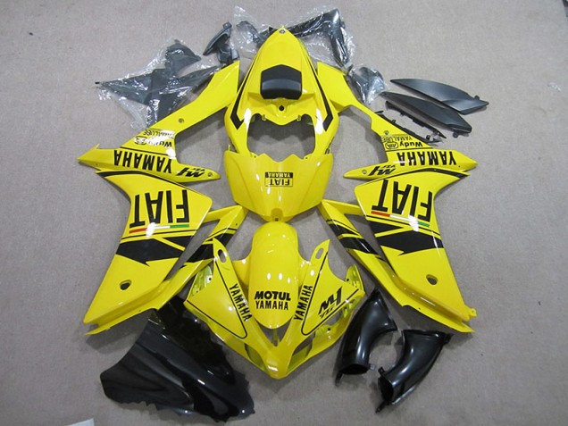 Carenado Moto R1 2007-2008 - Amarillo Negro Motul Fiat