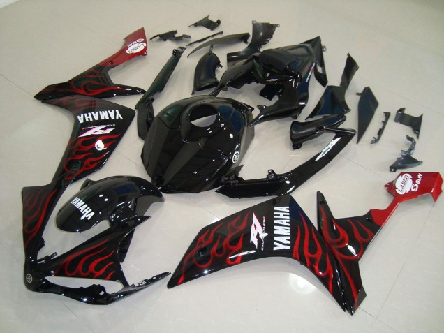 Carenado Moto R1 2007-2008 - Brillante Negro Llama Carenado Moto R1 2007-2008 - Brillante Negro Llama