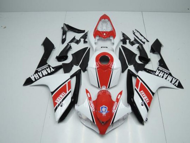 Carenado Moto R1 2007-2008 - Fábrica Rojo Blanco Carenado Moto R1 2007-2008 - Fábrica Rojo Blanco